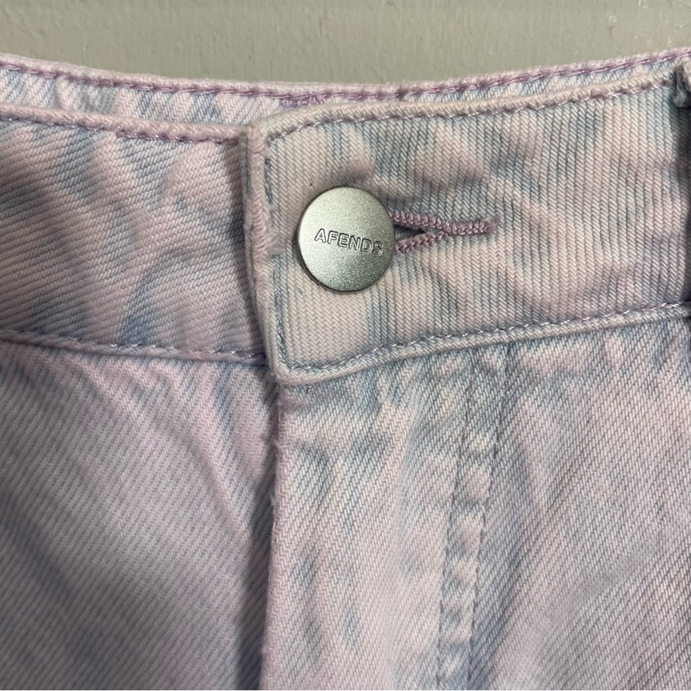 Afends THC Gigi hemp pink dye wide leg jeans high rise - Picture 8 of 11